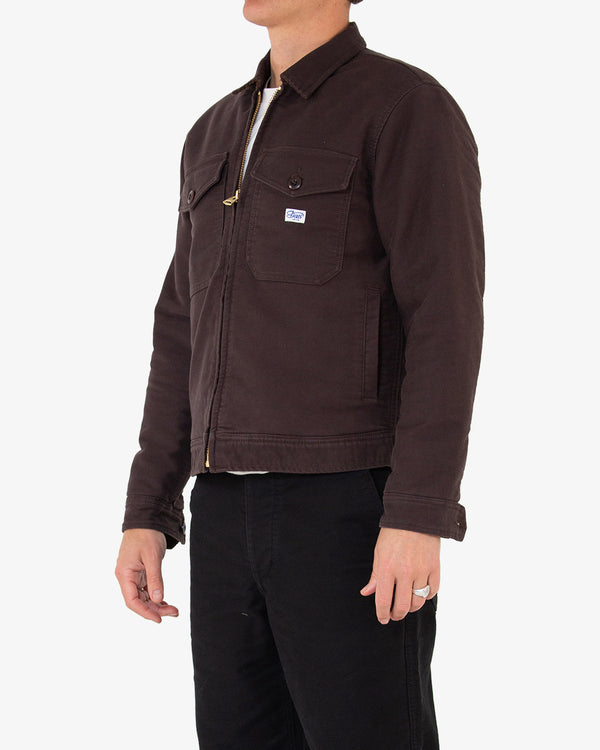 Moleskin Work Jacket (Relaxed Fit) - Choc Brown