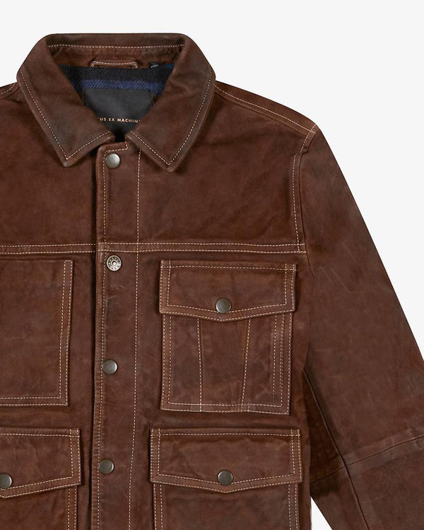 Tucker Leather Jacket - Chestnut Brown