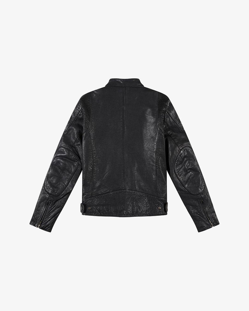 Damager Leather Jacket - Black